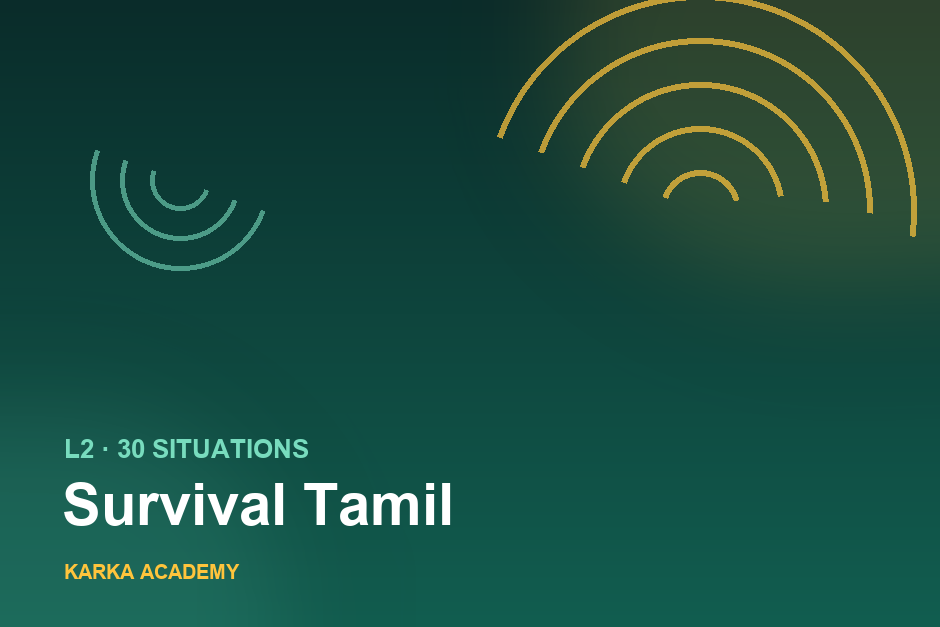 Survival Tamil: 30 Situations (L2)
